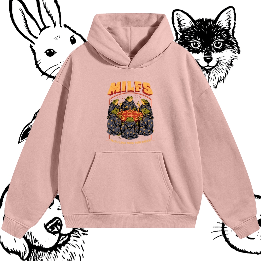 Frog Sorcerer Ritual Cotton Blend Classic Fit Unisex Hoodie