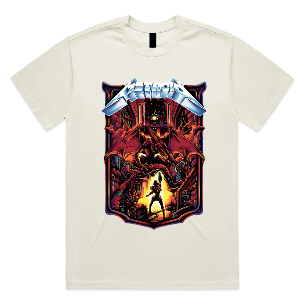 Metroid Ridley Boss Battle Cotton Classic Fit Retro Dark Humor Graphic Tee