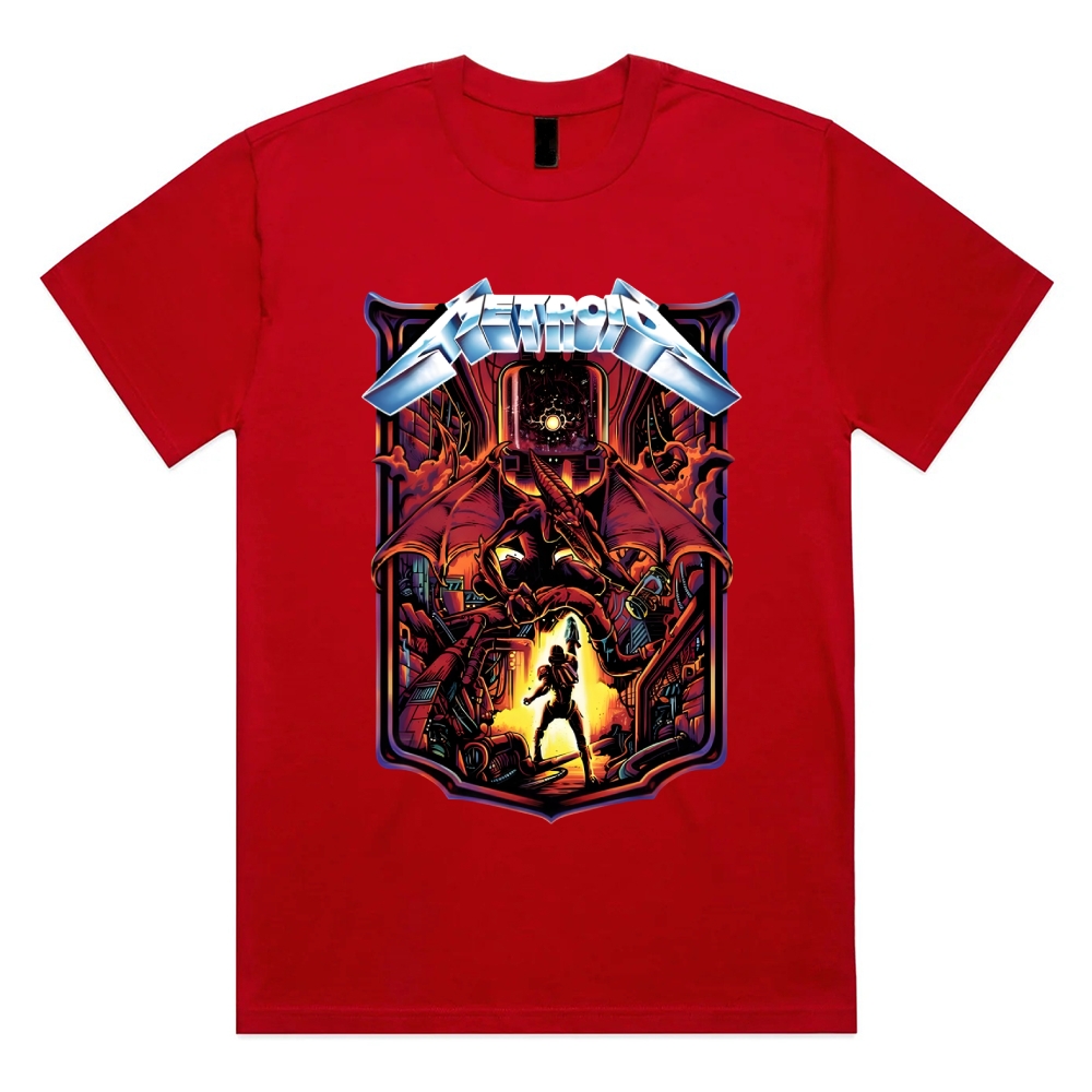 Metroid Ridley Boss Battle Cotton Classic Fit Retro Dark Humor Graphic Tee