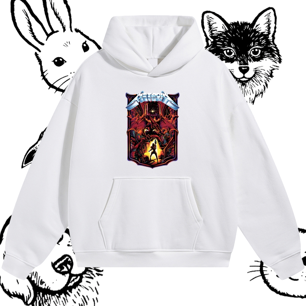 Metroid Ridley Boss Battle Cotton Blend Classic Fit Unisex Hoodie