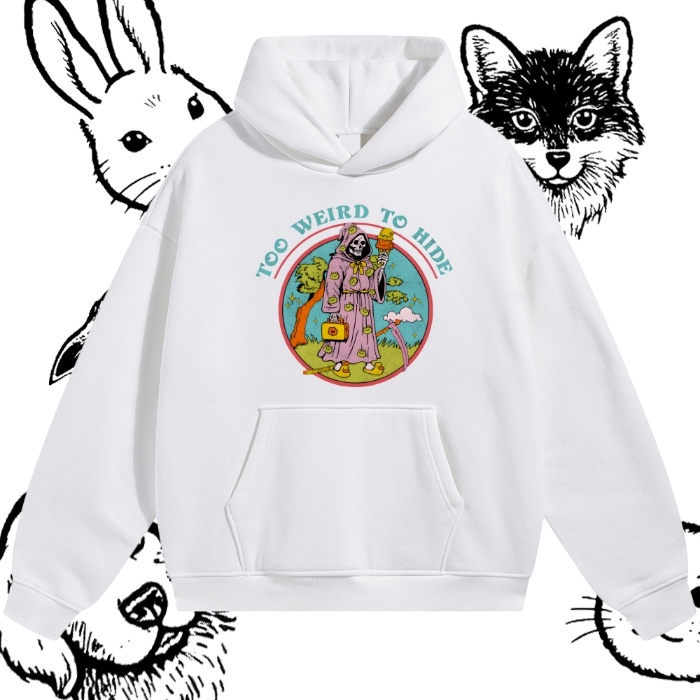 Too Weird To Hide Reaper Cotton Blend Classic Fit Unisex Hoodie