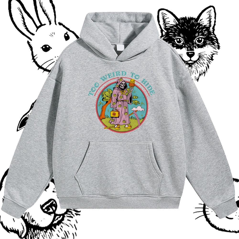 Too Weird To Hide Reaper Cotton Blend Classic Fit Unisex Hoodie