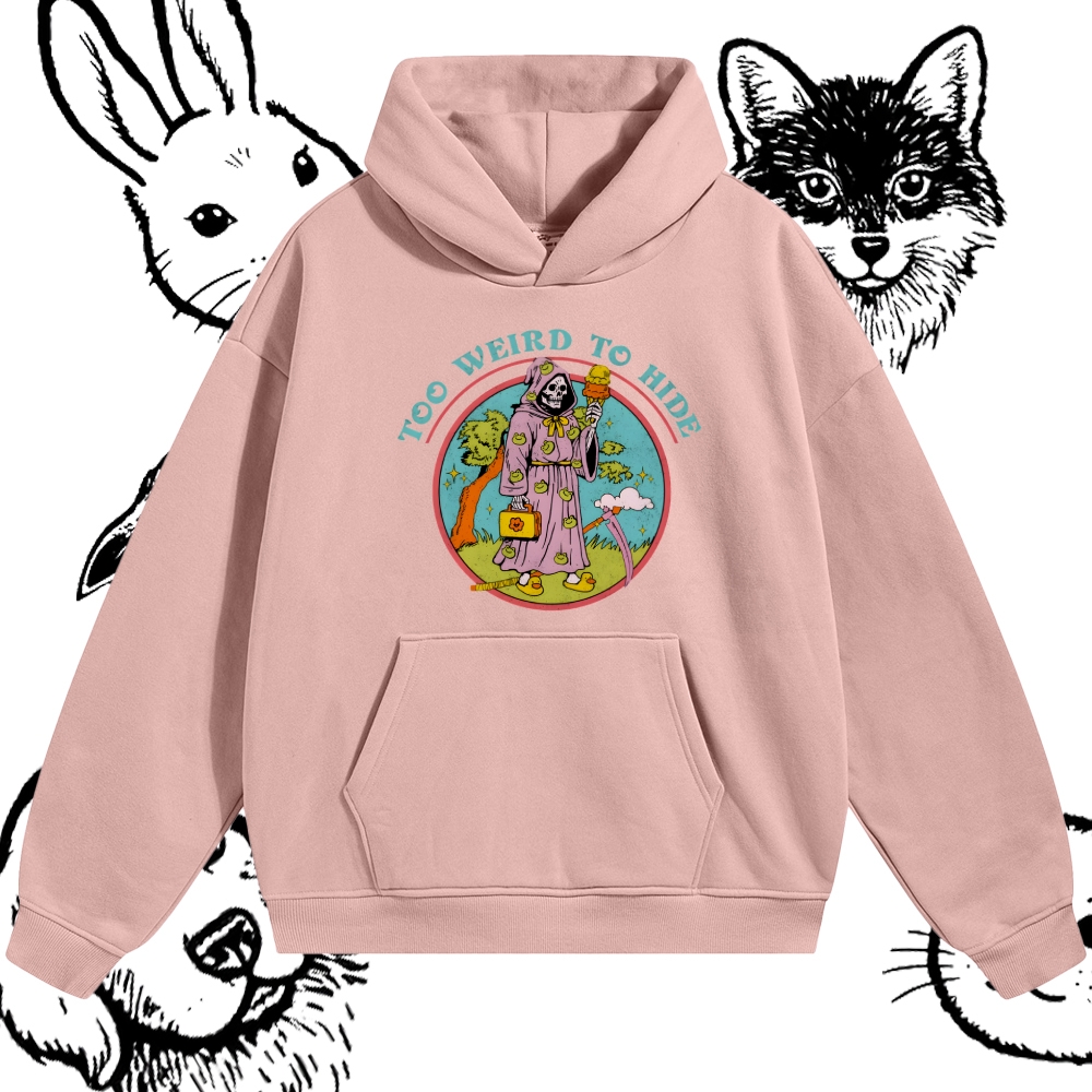 Too Weird To Hide Reaper Cotton Blend Classic Fit Unisex Hoodie