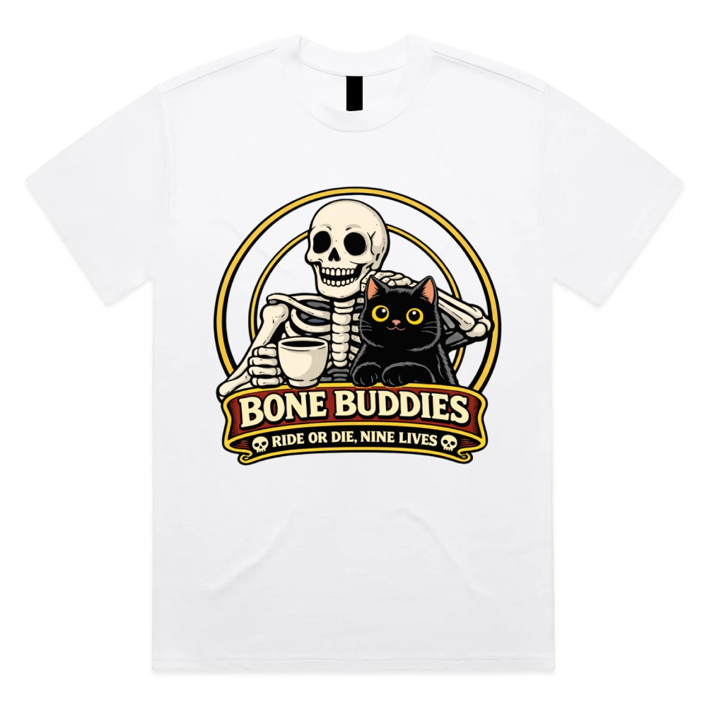 Coffee & Nine Lives Cotton Classic Fit Retro Dark Humor Graphic Tee