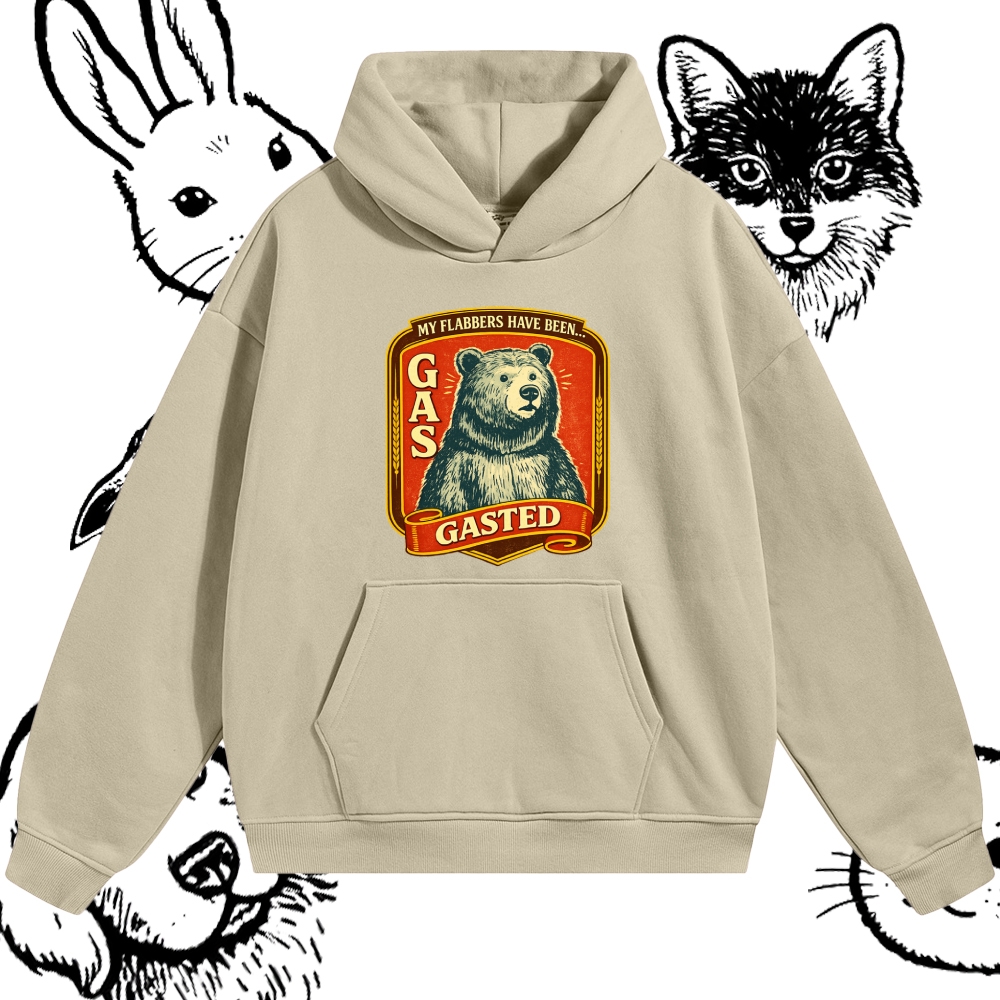 Flabbergasted Retro Bear Cotton Blend Classic Fit Unisex Hoodie