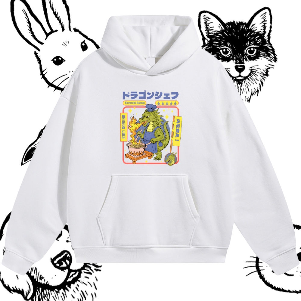 Dragon Chef: Fireproof Ramen  Cotton Blend Classic Fit Unisex Hoodie
