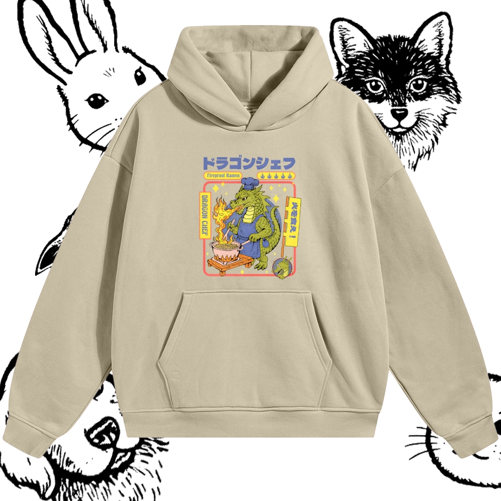 Dragon Chef: Fireproof Ramen  Cotton Blend Classic Fit Unisex Hoodie