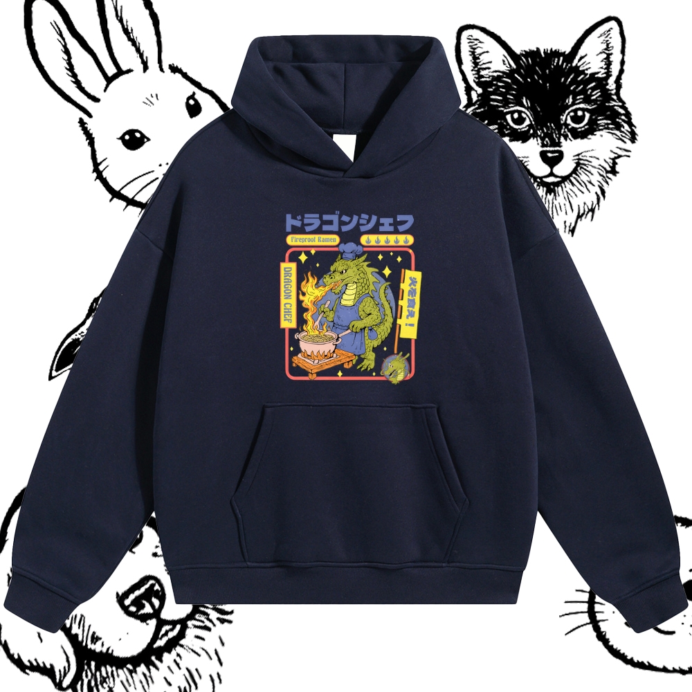 Dragon Chef: Fireproof Ramen  Cotton Blend Classic Fit Unisex Hoodie