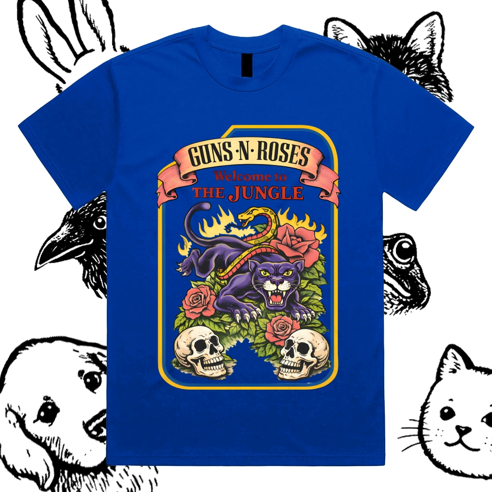 Welcome To The Jungle Cotton Classic Fit Retro Dark Humor Graphic Tee