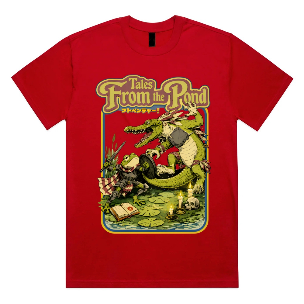 Tales From The Pond Cotton Classic Fit Retro Dark Humor Graphic Tee