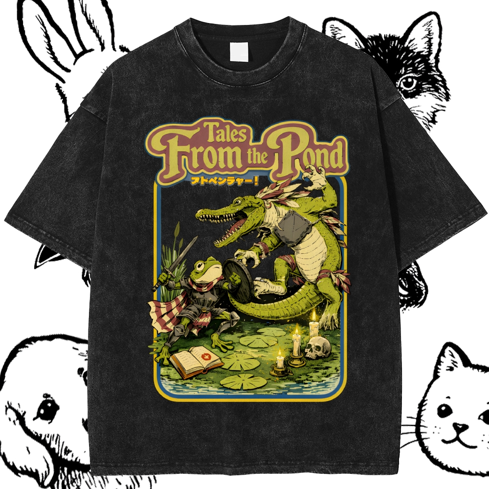 Tales From The Pond Cotton Vintage Wash Classic Graphic Tee