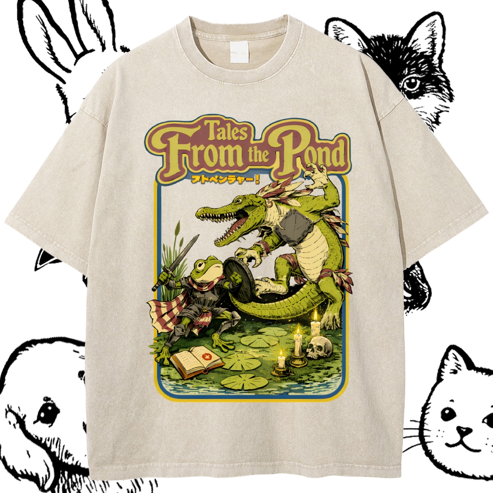 Tales From The Pond Cotton Vintage Wash Classic Graphic Tee