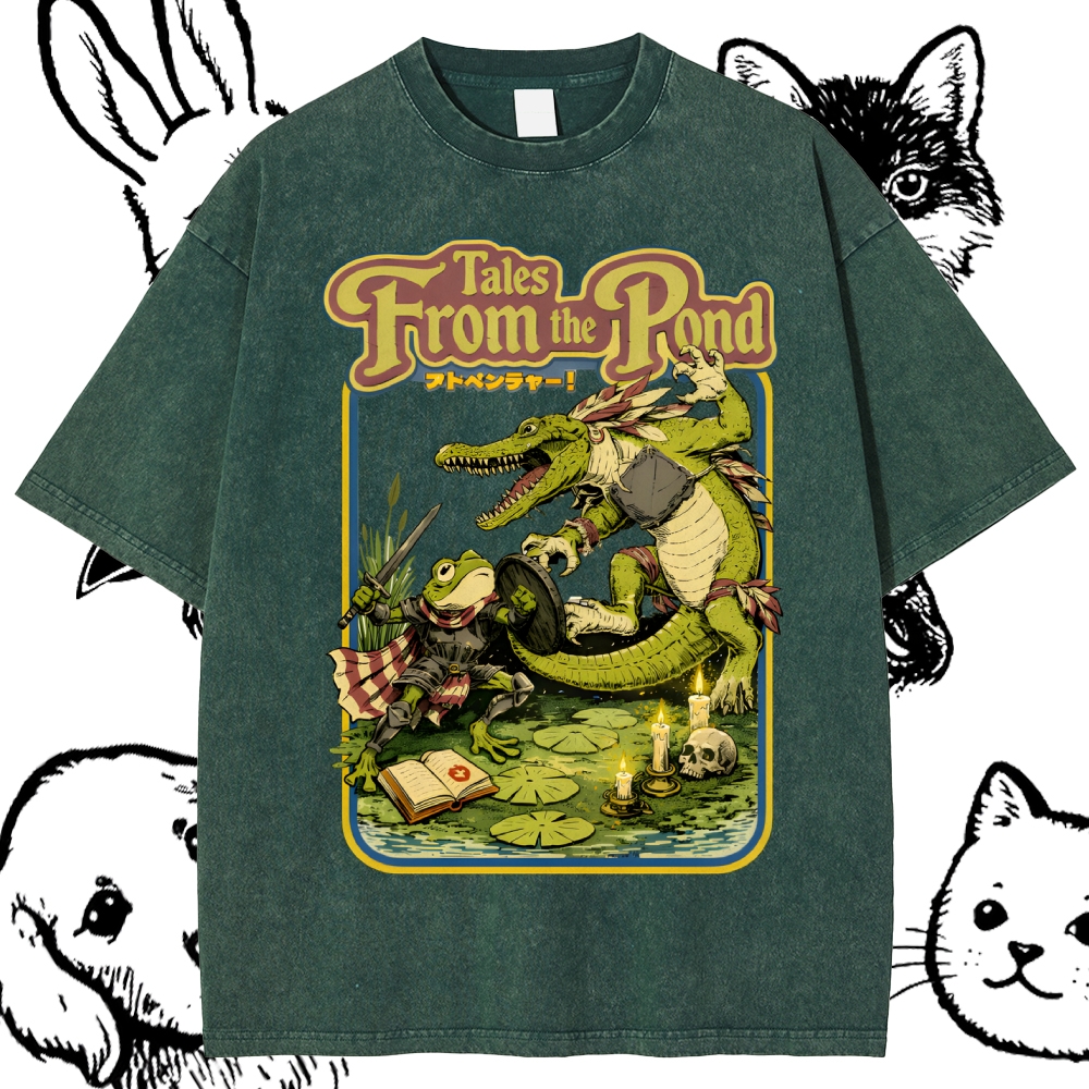 Tales From The Pond Cotton Vintage Wash Classic Graphic Tee