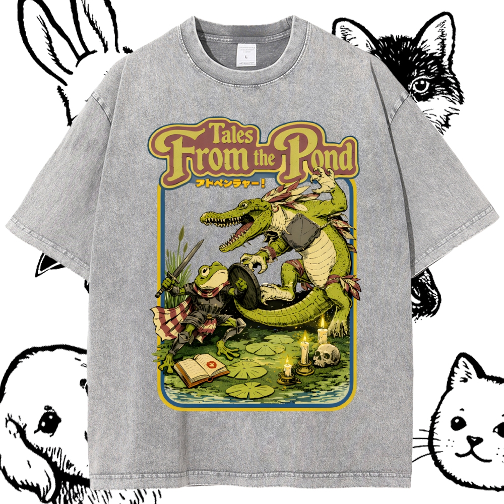 Tales From The Pond Cotton Vintage Wash Classic Graphic Tee