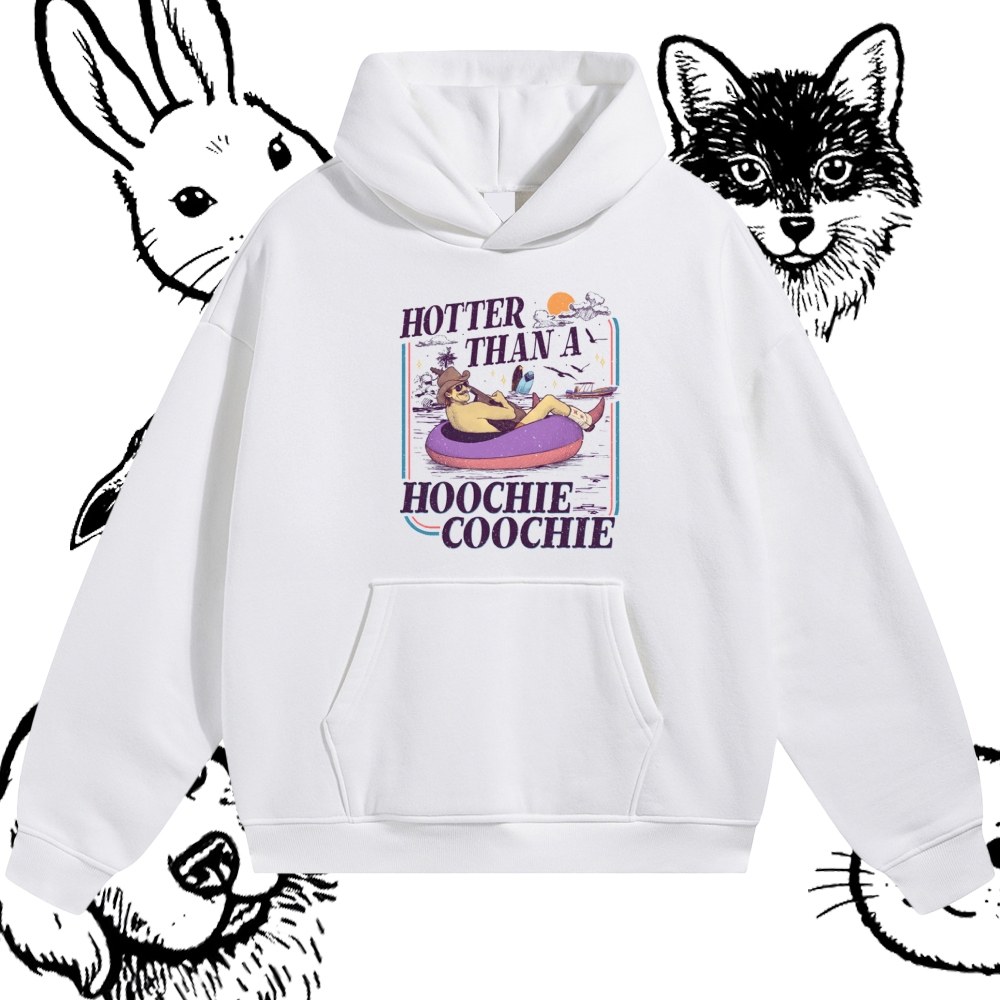 Hotter Than A Hoochie Coochie Cotton Blend Classic Fit Unisex Hoodie