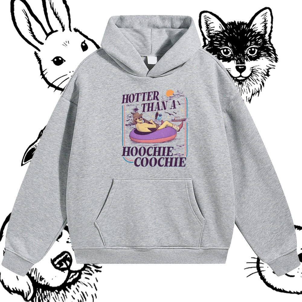Hotter Than A Hoochie Coochie Cotton Blend Classic Fit Unisex Hoodie