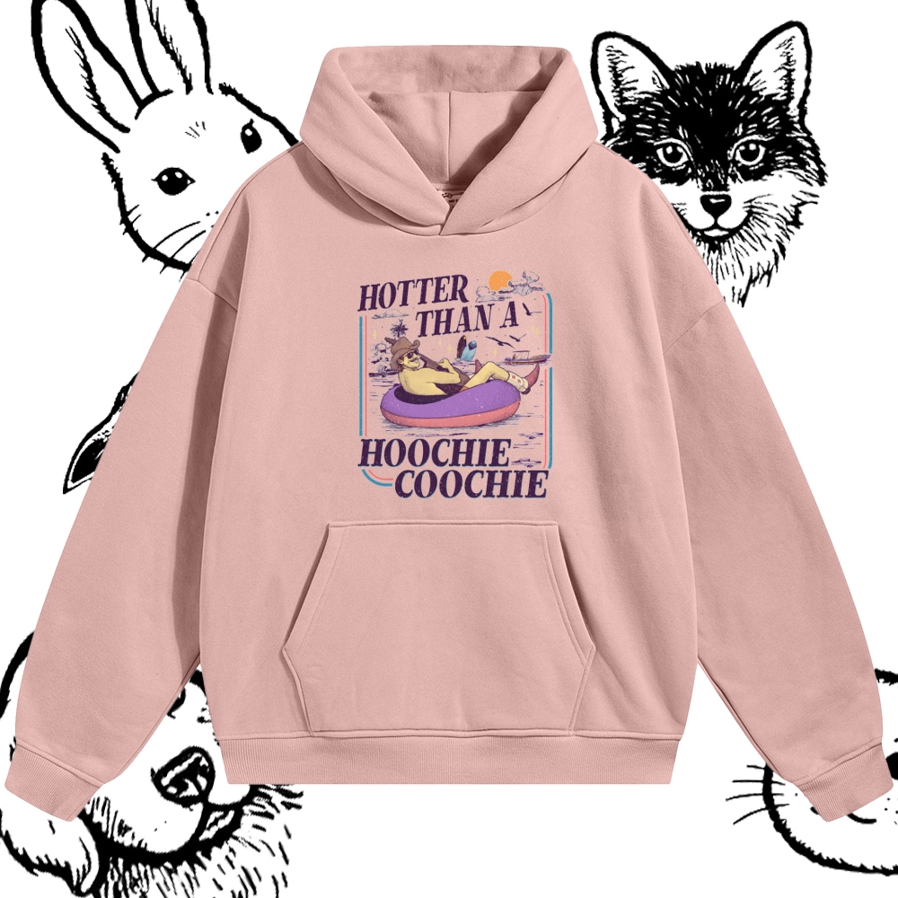 Hotter Than A Hoochie Coochie Cotton Blend Classic Fit Unisex Hoodie