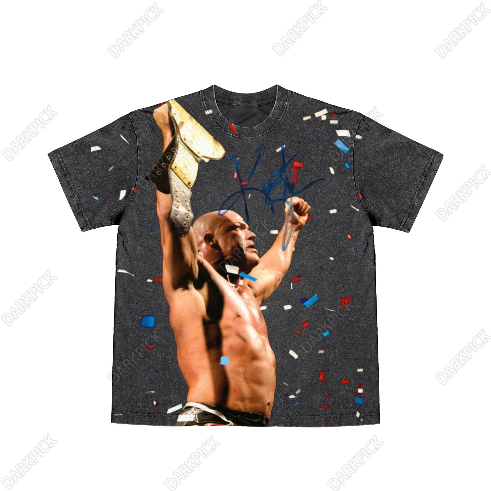 Wrestling Kurt Angle Smackdown washed t shirt