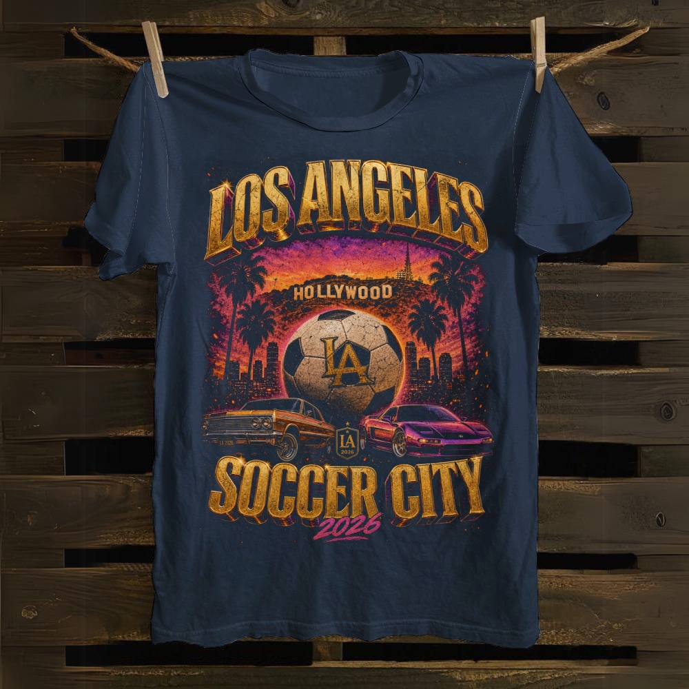 Los Angeles: 2026 Soccer City Heritage cotton T-shirt