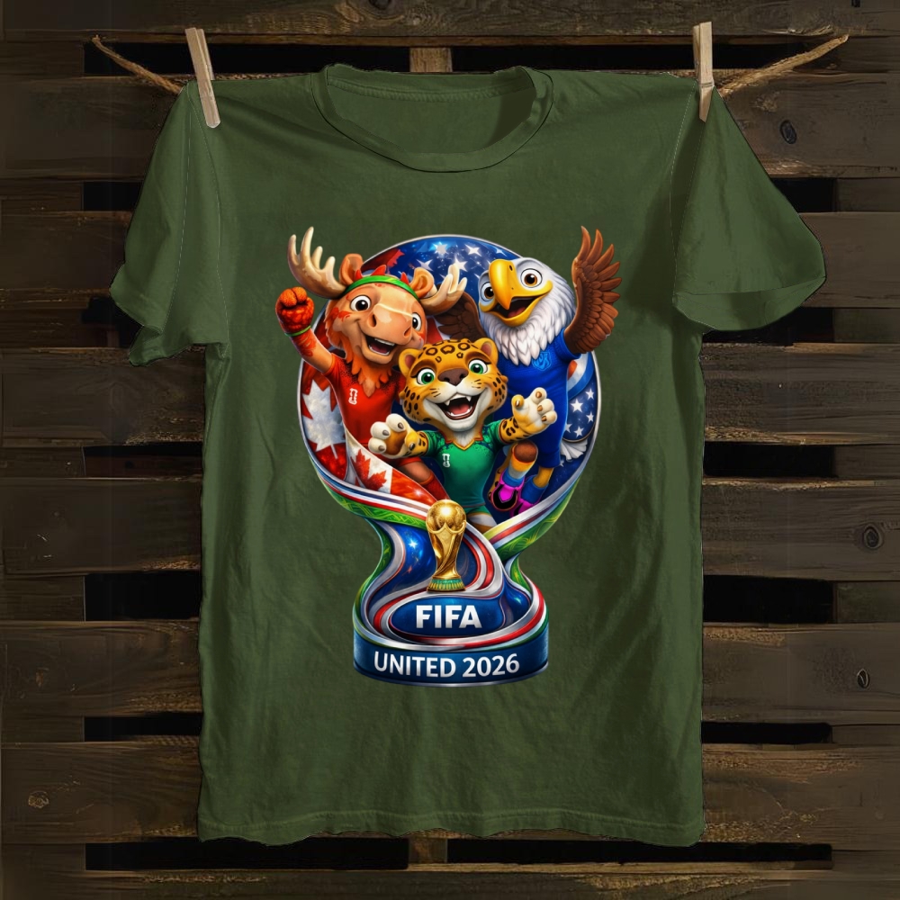FIFA 2026: United Nations Mascot Trophy cotton T-shirt