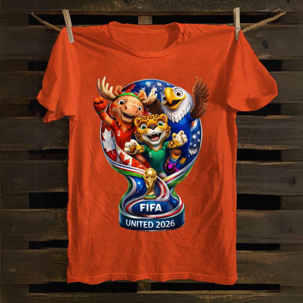 FIFA 2026: United Nations Mascot Trophy cotton T-shirt