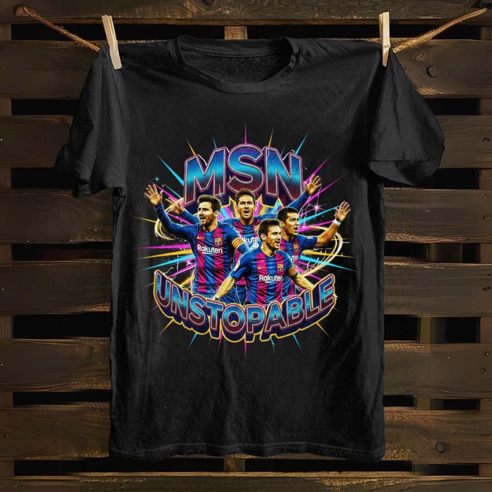 Unstoppable MSN Trio Retro Pop cotton T-shirt