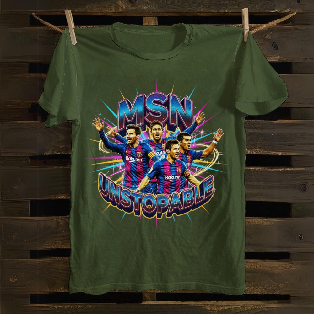 Unstoppable MSN Trio Retro Pop cotton T-shirt