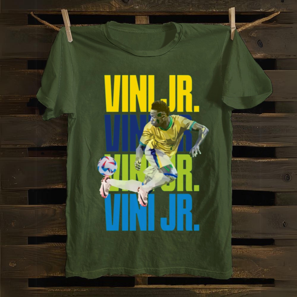 Vini Jr: The Samba Geometric Rhythm cotton T-shirt