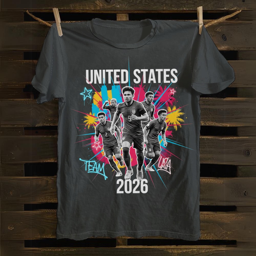 USA 2026: The Team Graffiti Pulse cotton T-shirt