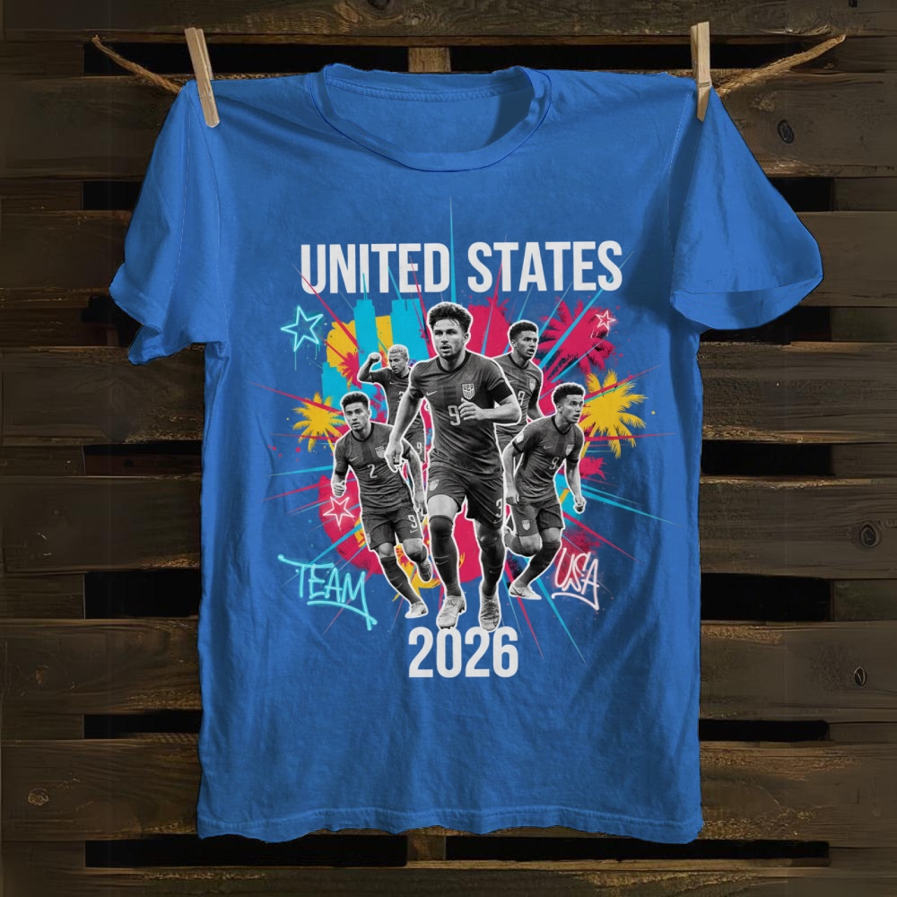 USA 2026: The Team Graffiti Pulse cotton T-shirt