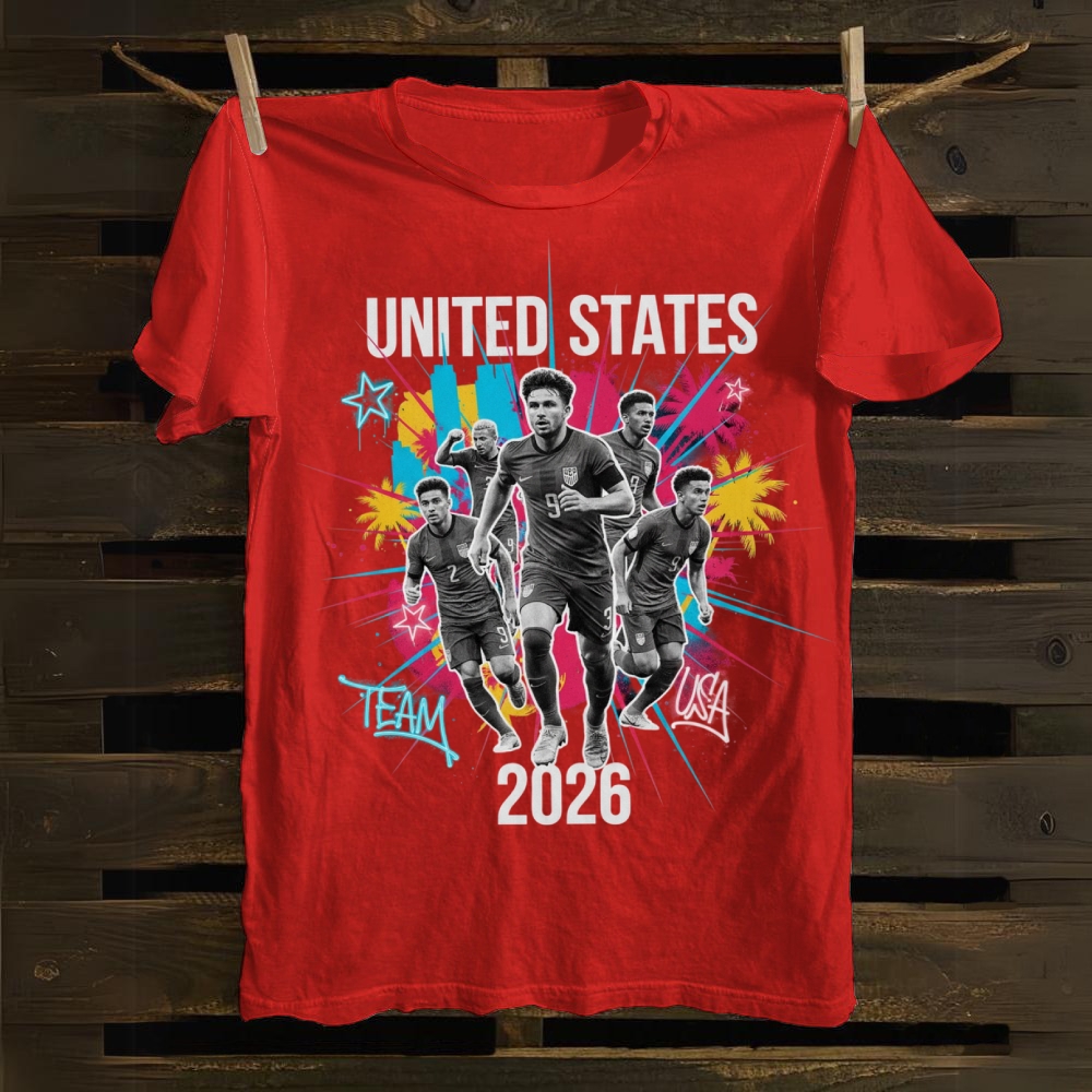 USA 2026: The Team Graffiti Pulse cotton T-shirt