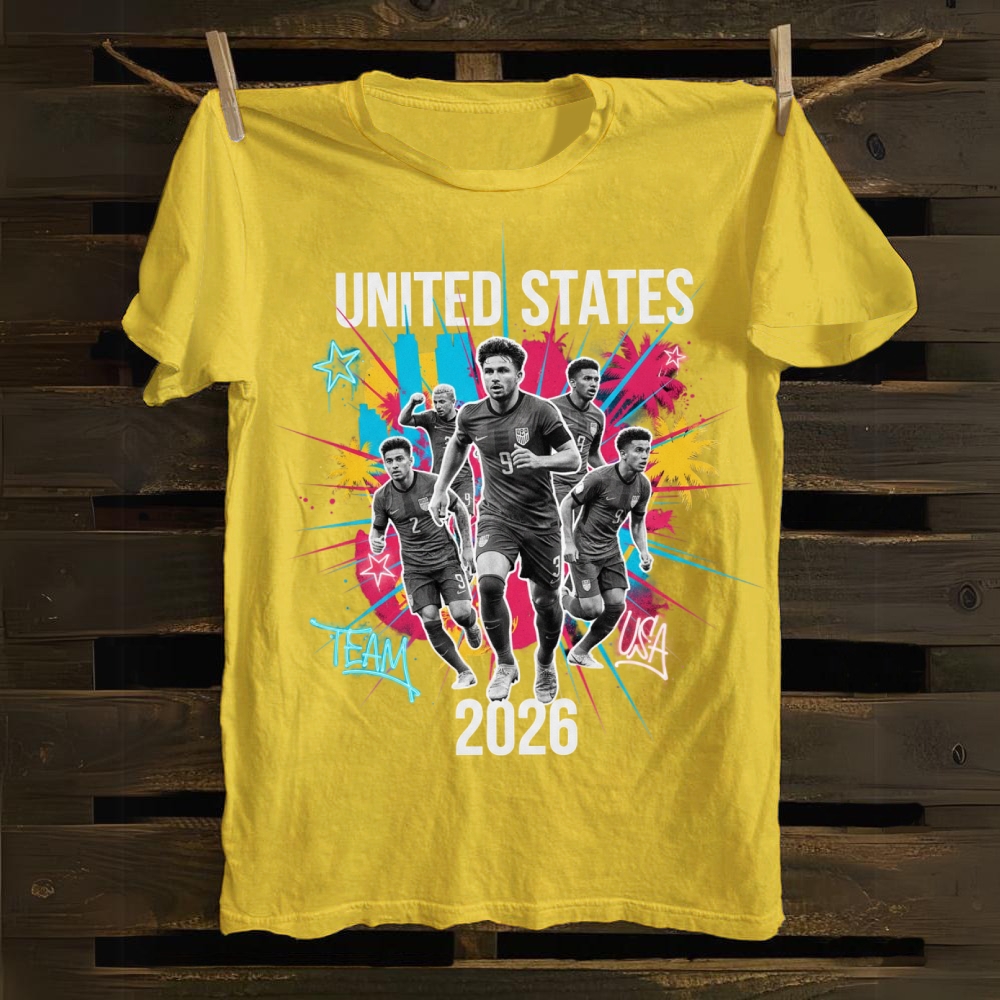 USA 2026: The Team Graffiti Pulse cotton T-shirt
