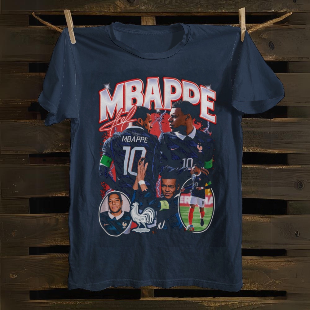 Kylian Mbappe France Les Bleus Montage cotton T-shirt