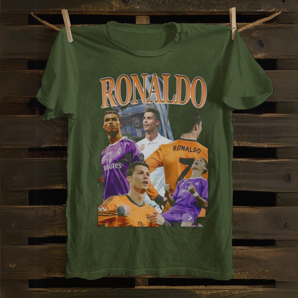 Cristiano Ronaldo Real Madrid Glory Montage cotton T-shirt