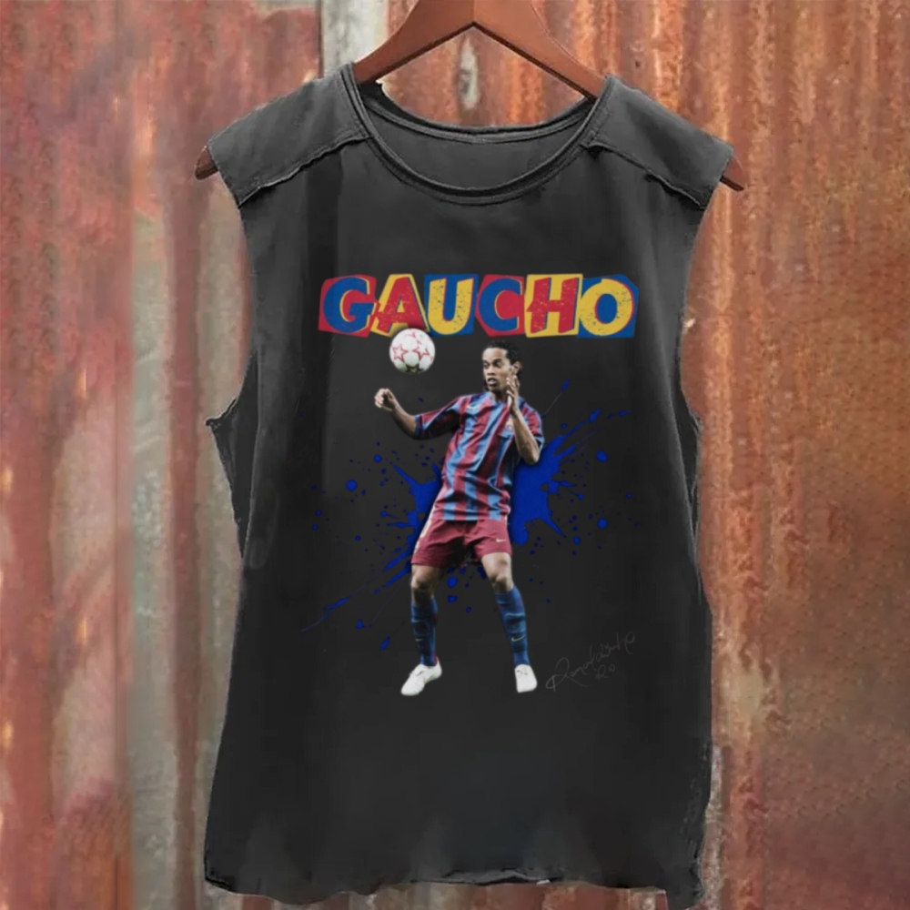 The Gaucho Ronaldinho Splatter Art Washed Tank Top