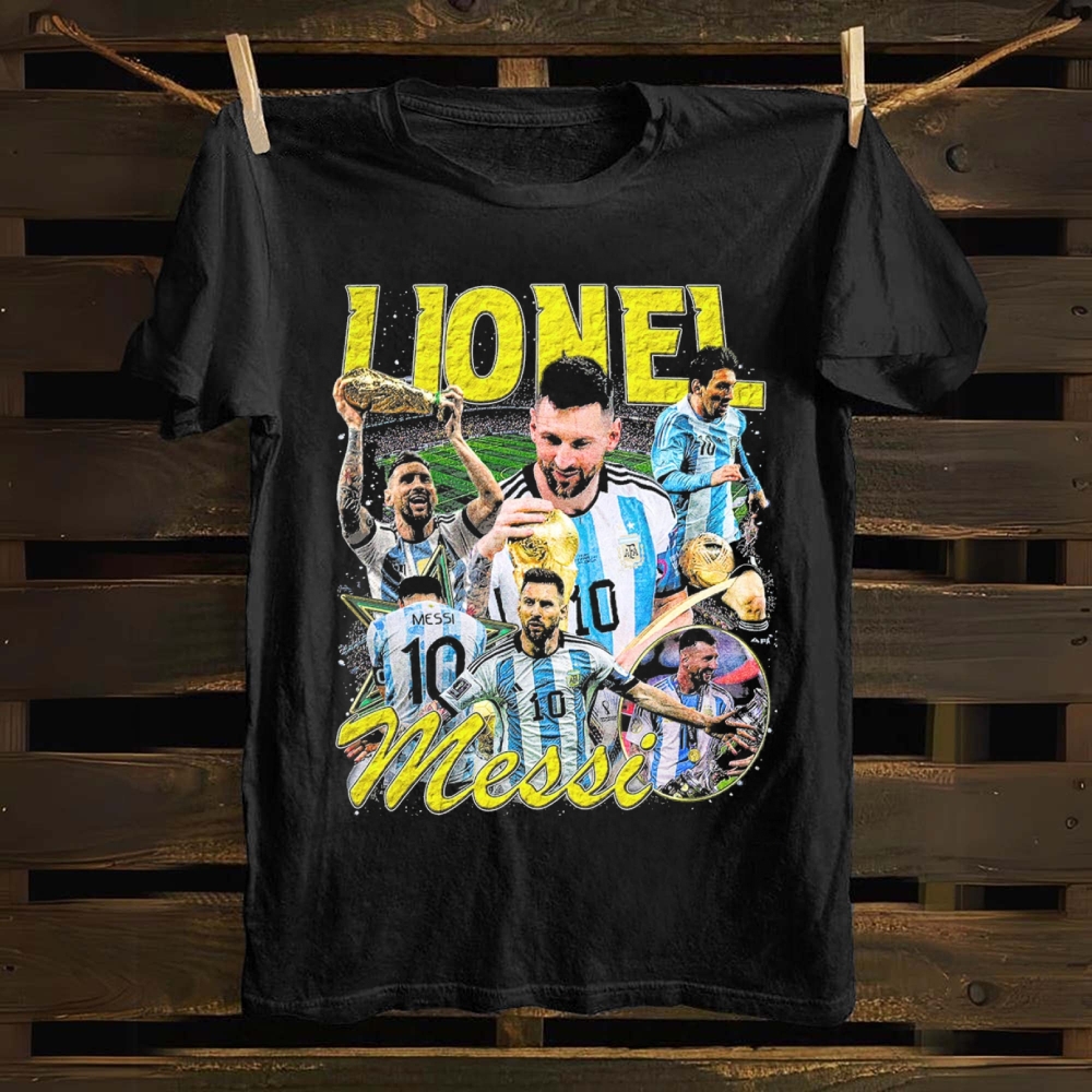 Argentina Messi Golden Champion cotton T-shirt