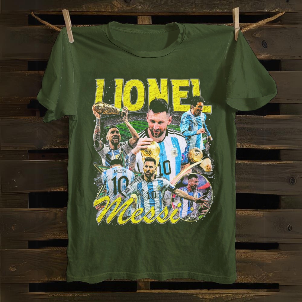 Argentina Messi Golden Champion cotton T-shirt