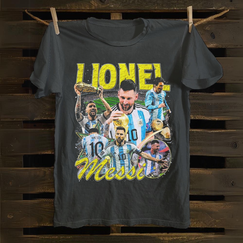 Argentina Messi Golden Champion cotton T-shirt