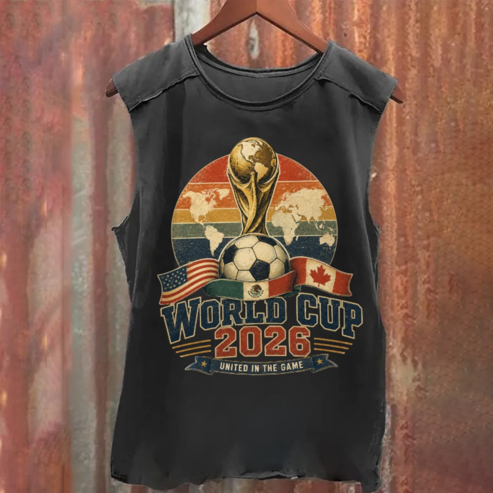 Global Unity 2026: The Retro World Trophy Washed Tank Top