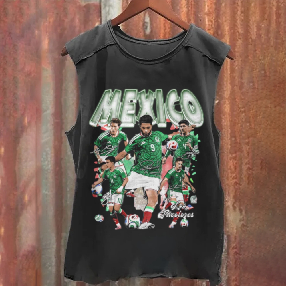 Mexico Squad: The Tricolor Passion Washed Tank Top