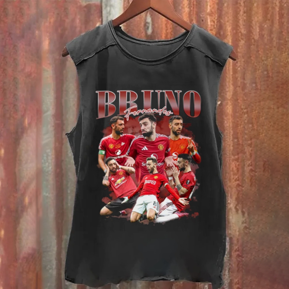 Bruno Fernandes: The Red Captain Heart Washed Tank Top