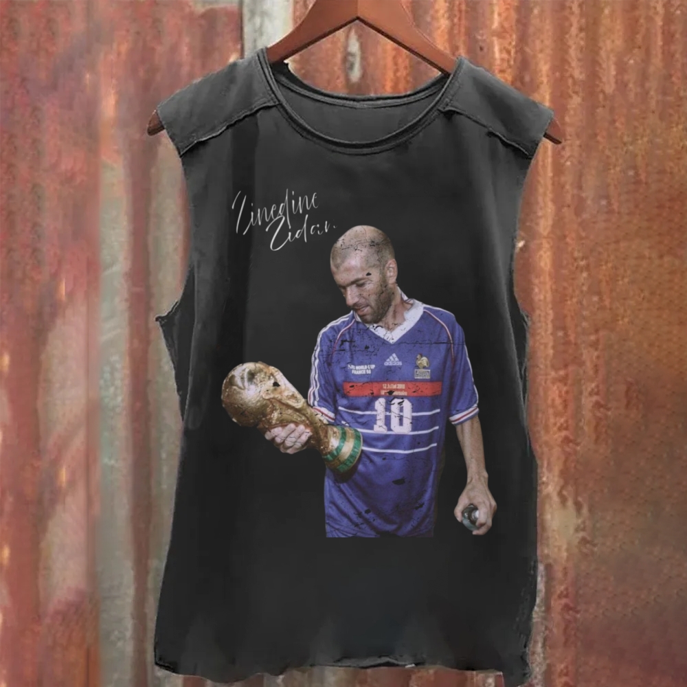Zinedine Zidane: The 1998 Golden Era Washed Tank Top