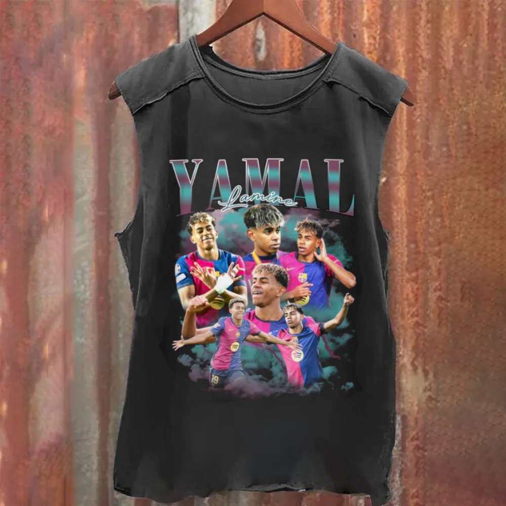 Lamine Yamal: The Blaugrana Wonder Kid Washed Tank Top