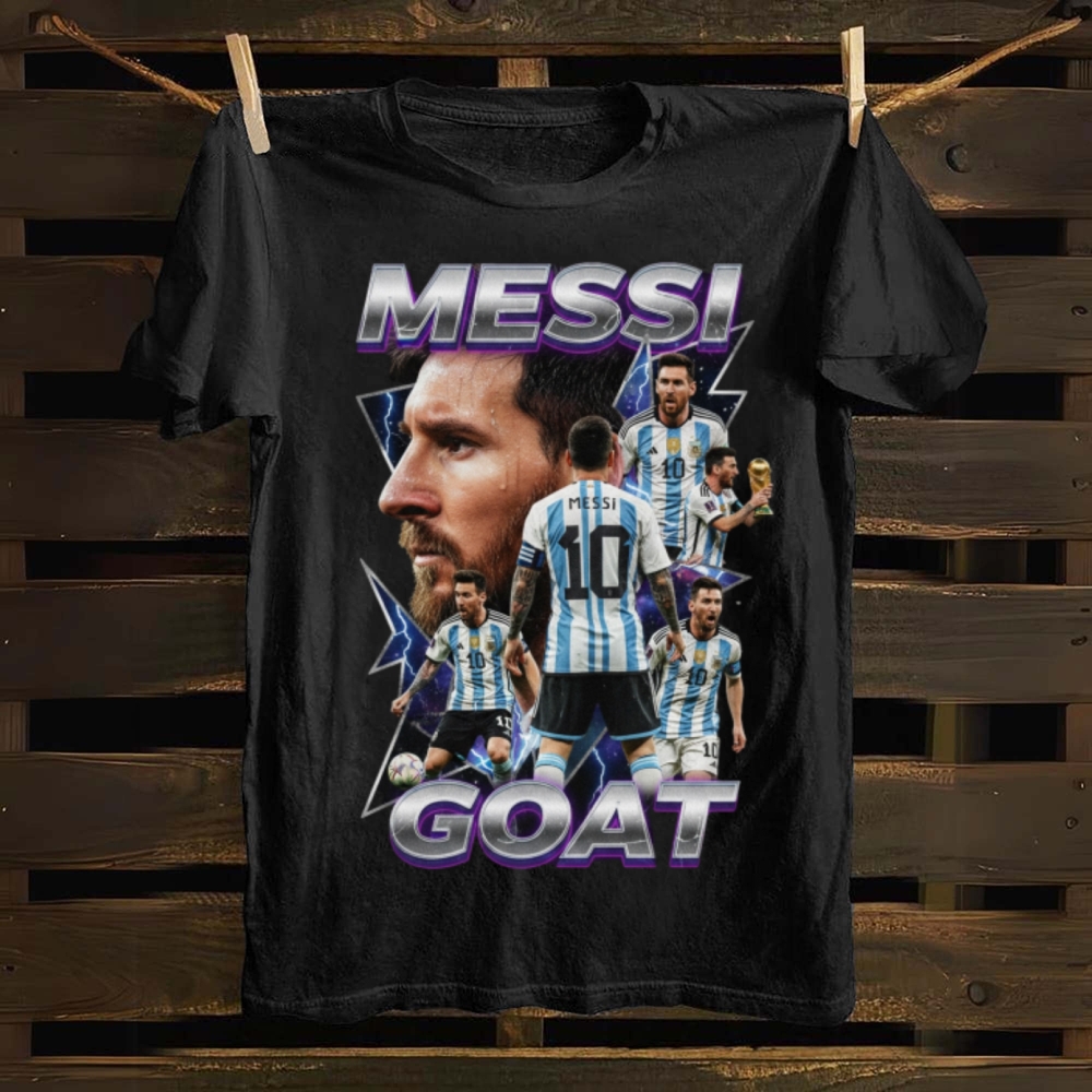 Lionel Messi: The Silver Lightning GOAT cotton T-shirt