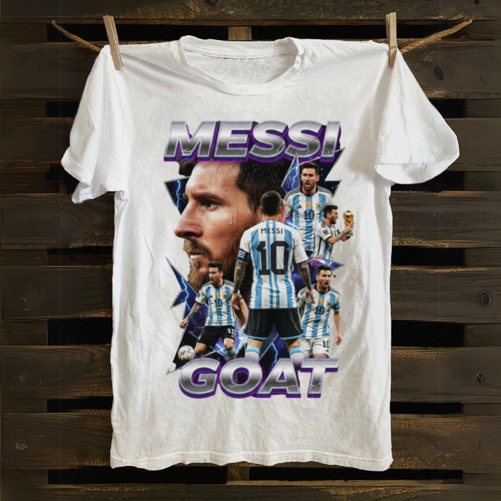 Lionel Messi: The Silver Lightning GOAT cotton T-shirt