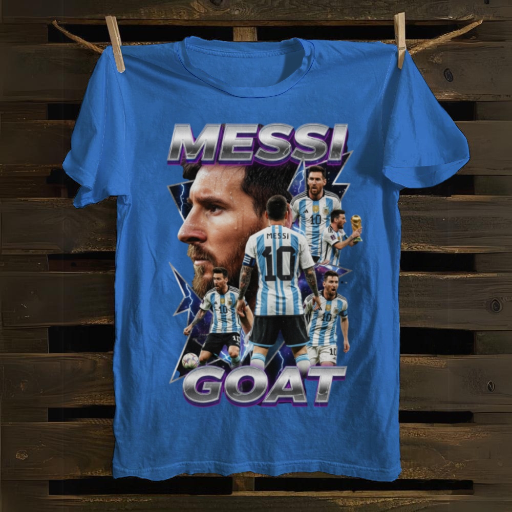 Lionel Messi: The Silver Lightning GOAT cotton T-shirt