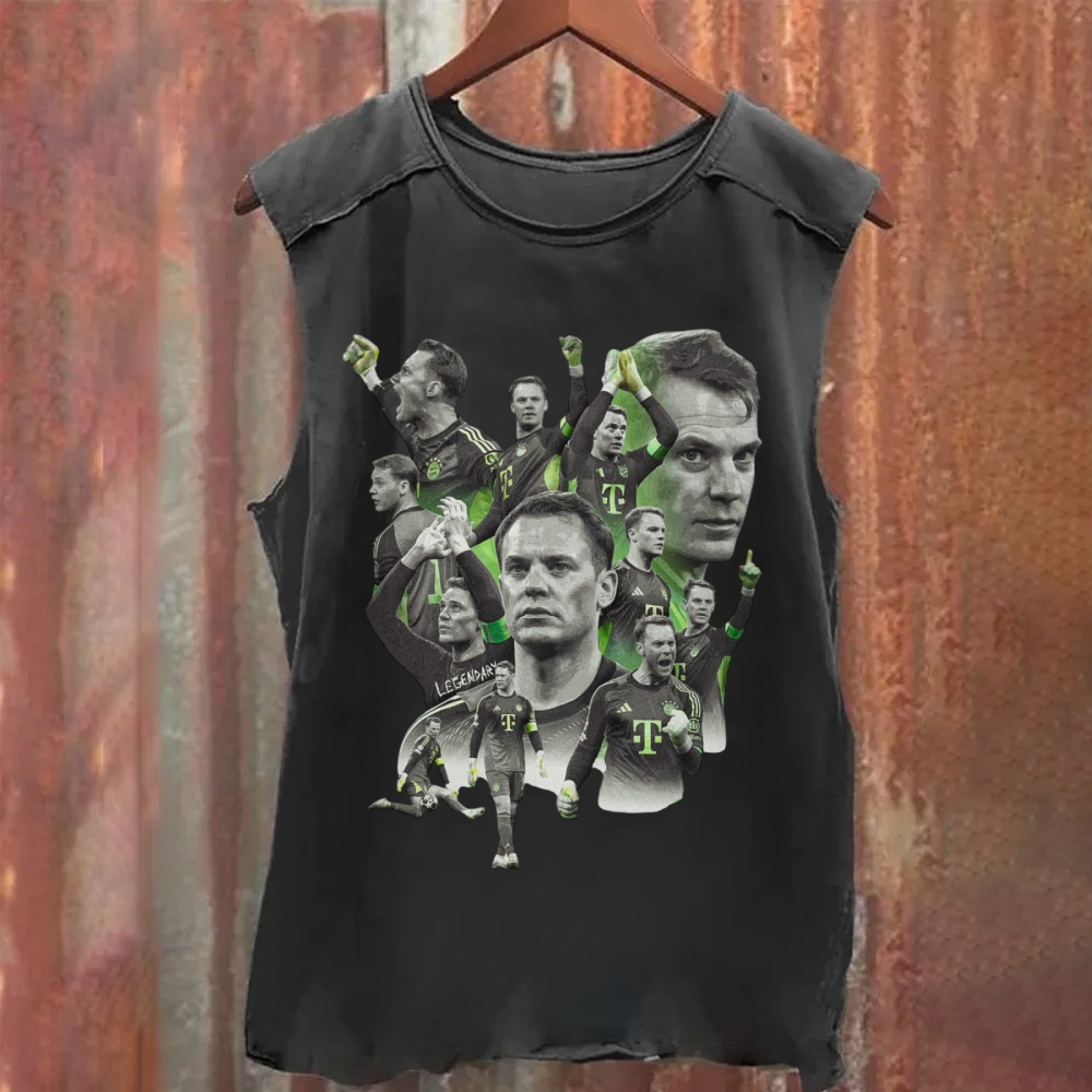 Manuel Neuer: The Legendary Bavarian Wall Washed Tank Top