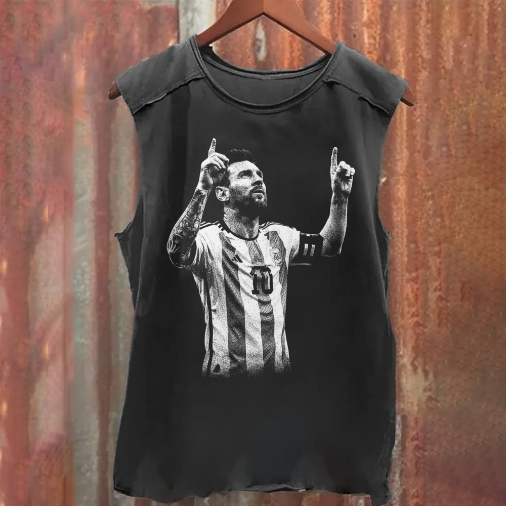 Messi Iconic Heaven Celebration Washed Tank Top