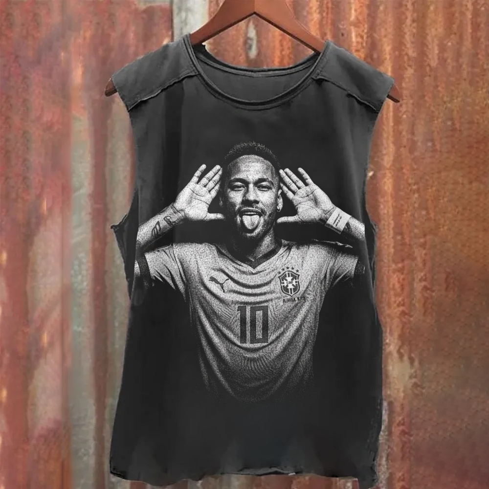Neymar Brazil Joker Celebration Washed Tank Top