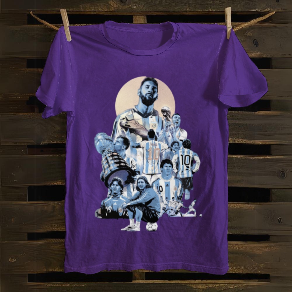 Messi Argentina Career Journey cotton T-shirt